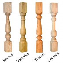 Wood Porch Railings, Railing Spindles, Porch Balusters, Cedar Porch, Wood Spindles, Victorian Porch, Wood Balusters, Traditional Porch, Wood Porch