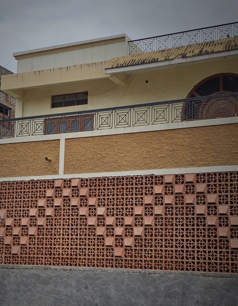 #brickjali #clay #elevation #architecture Brick Jali Design, Brick Jali, Jali Work, Elevation Architecture, Jali Design, Architecture Elevation, Electrical Safety, Work Home, Roof Tiles