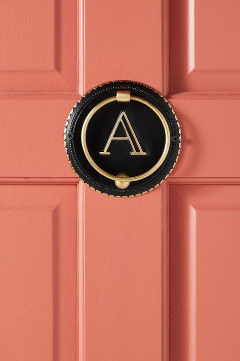 Nora Monogram Door Knocker Lion Door Knocker, Monogram Door, Style Marocain, Door Hook, Anthropologie Uk, Door Hooks, Towel Collection, Door Knocker, Door Knockers