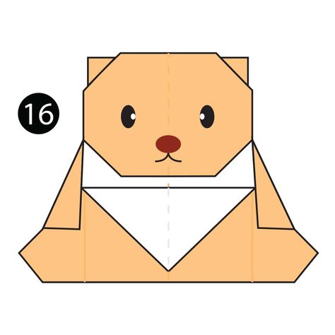 How to Make an Easy Origami Teddy Bear Origami Teddy Bear, Bear Origami, Origami Bear, Easy Origami Animals, Origami Insects, Origami Easy Step By Step, Boy Body, Origami Step By Step, Origami Gifts