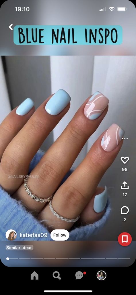 Mom Nail Ideas, Blue Nail, Chic Nails, Boy Mom, Blue Nails, Nail Ideas, Nail Inspo, My Style, Tattoos