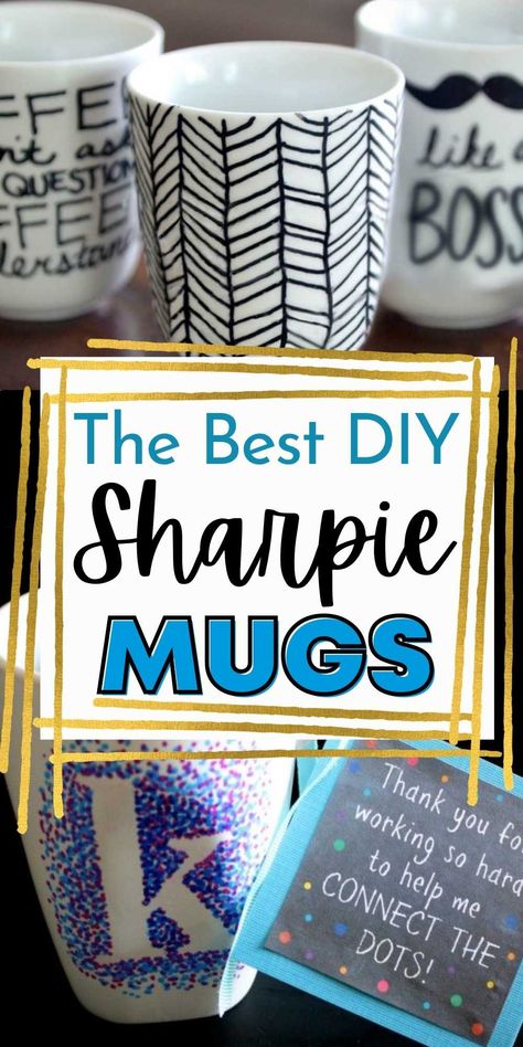 DIY sharpie mug - 6 Custom Diy sharpie mugs Sharpie Mugs, Diy Sharpie Mug, Mug Diy, Sharpie Crafts, Diy Sharpie, Sharpie Mug, Mug Crafts, Diy Mugs, Christmas Plate