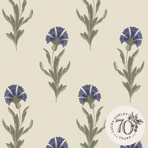 Sample Laura Ashley Dandelion Dusky Seaspray Blue Wallpaper Dandelion Wallpaper, Style Anglais, Graham & Brown, Motif Vintage, Wallpaper Direct, Blue Wallpaper, Burke Decor, Woven Paper, Vintage Inspired Design