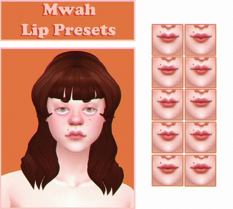 Lip Presets, Ts4 Presets, Body Presets, The Sims 4 Skin, Pelo Sims, Sims 4 Cc Makeup, Sims 4 Game Mods, Sims 4 Cc Skin, Sims 4 Body Mods