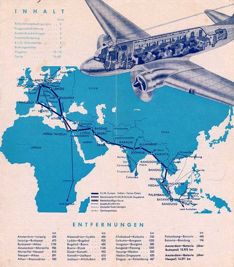 Vintage Airline Route Map KLM. This and many more old airline posters and adverts to download Old Airline Posters, Chennai Airport, Vintage Airline Ads, Airline Poster, Printmaking Inspiration, Airlines Branding, Vintage Airline Posters, On The Wings Of Love, Aviation Theme