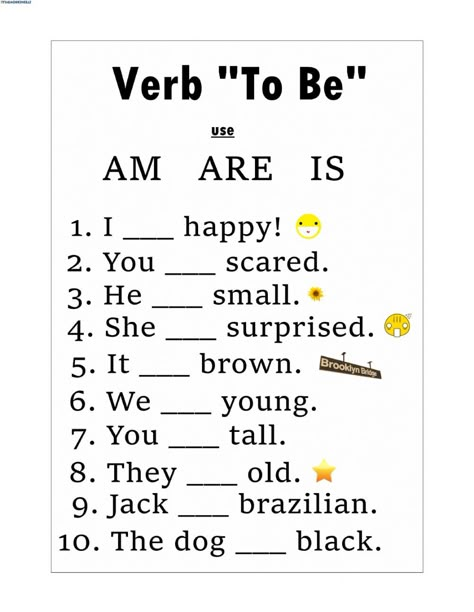 Verb to be ficha interactiva y descargable. Puedes hacer los ejercicios online o descargar la ficha como pdf. Verb Activities For First Grade, Irregular Verb, Verbs Activities, Verbo To Be, Verb To Be, English Grammar For Kids, English Worksheets For Kindergarten, Grammar For Kids, English Activities For Kids