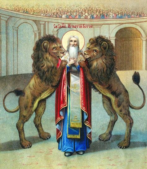 Santo Inácio de Antioquia,  Bispo e Mártir St Ignatius Of Antioch, Saint Peter’s Basilica, Ignatius Of Antioch, Early Church Fathers, Happy Feast, Lives Of The Saints, Apostle John, St Ignatius, Catholic Art