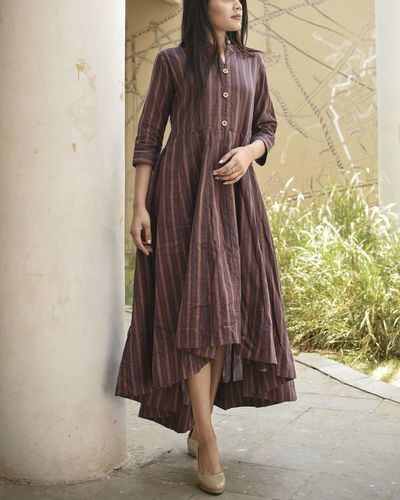 The Secret Label, Ethereal Elegance, Ikkat Dresses, Floral Frocks, Casual Frocks, Ikat Dress, Kurti Designs Latest, Long Kurti Designs, Cotton Kurti Designs