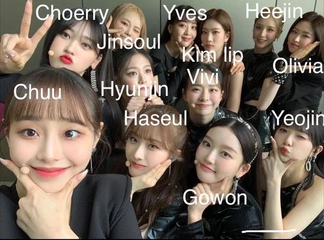 Loona Members Names, Loona Names, Kpop Group Names, Group Names, Kpop Group, Name List, Olivia Hye, Bts Fanart, Kpop Groups