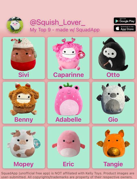 Squishmallows With Names, Squishmallows Names, Name List, Free Apps, Google Play, Toys, Quick Saves