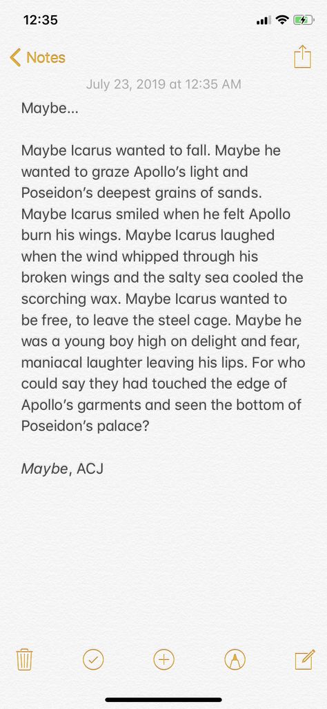 Quotes About Icarus, Icarus X Apollo, Apollo X Icarus, Icarus Tattoo Simple, Icarus Poetry, Apollo And Icarus, Greek Mythology Poems, Icarus And Apollo, Icarus Quotes