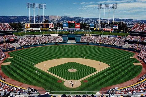 The old Oakland Coliseum..this is where I discovered the great game of baseball... Major League Baseball Stadiums, Oakland Coliseum, Mlb Stadiums, Baseball Park, Baseball Stuff, Stadium Design, Sports Stadium, Baseball Stadium, Stadium Tour