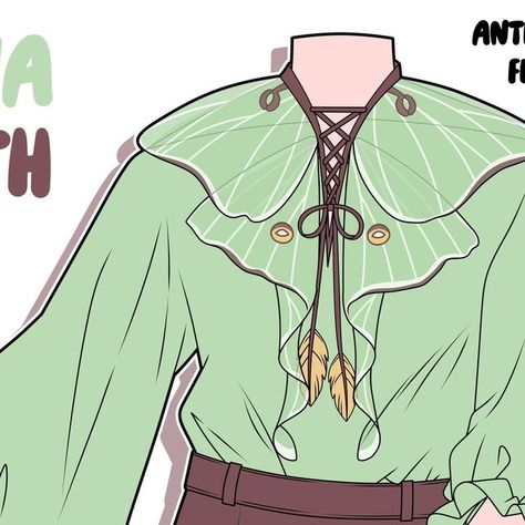 Moth Inspired Outfit, Moth Clothes, Moth Outfit, Luna Moth Fairy, Moth Oc, Moth Fairy, Cute Moth, Poet Shirt, Hunky Dory