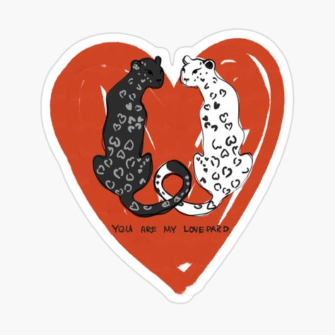 Get my art printed on awesome products. Support me at Redbubble #RBandME: https://www.redbubble.com/i/sticker/cheetah-leopard-valentine-by-Itsdomd/138157378.JCQM3?asc=u Cheetah Valentines, Cheetah Face, Valentine Stickers, Boutique Ideas, Valentines Design, Decorate Notebook, S Tattoo, Coloring Stickers, Eye Catching Colors