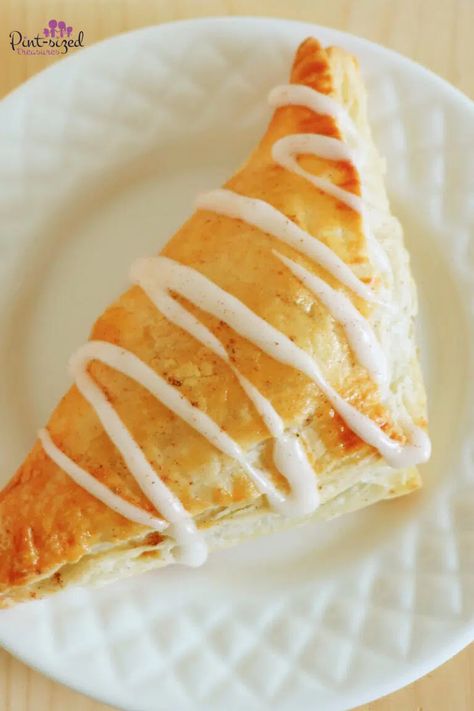 Easy Apple Turnovers: Only 3 Ingredients! · Pint-sized Treasures Turnover Glaze Recipe, Simple Salmon Patties Recipe, Turnover Dough, Easy Apple Turnovers, Best Baked Chicken Recipe, Apple Turnover Recipe, Easy Icing, Turnover Recipes, Salmon Patties Recipe