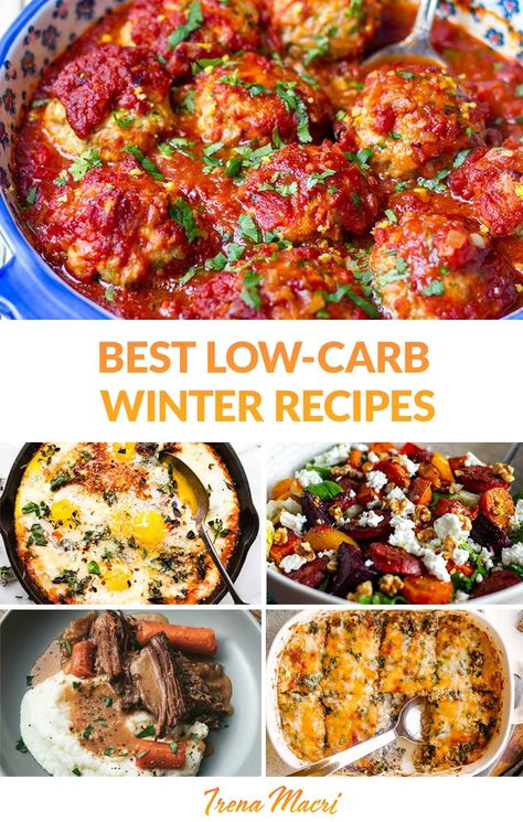 From hearty stews and soups to baked casseroles, I have put together some of the best Keto & Low-Carb Winter Recipes that are comforting, cosy and healthy. Enjoy these winter warmer recipes in your belly well into spring. Total and net carbohydrates provided. Winter Warmer Recipes, Baked Casseroles, Stews And Soups, Healthy Winter Meals, Winter Warmers Recipes, Cold Weather Food, Winter Dishes, Winter Comfort Food, Winter Dinner Recipes