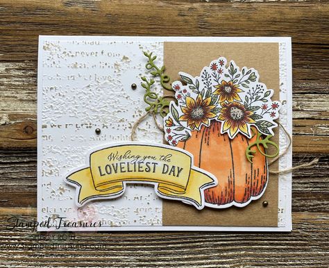 Stampinup Hello Harvest Cards, Rustic Pumpkin Dies Stampin Up Cards, Harvest Cards Handmade, Hello Harvest Cards, Hello Harvest Stampin Up Cards, Stampin Up Hello Harvest, Happy Harvest, Autumn Cards, Cards Halloween