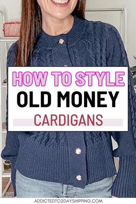 Looking for inspiration on how to style Old Money Aesthetic Outfits? This guide focuses on creating timeless looks with a classic Cardigan and other Women's Top essentials. Learn how to pair these key pieces for a sophisticated, polished style that captures the elegance of the old money aesthetic. Old Money Cardigan, The Old Money Aesthetic, Luxe For Less, Summer Bodysuits, Money Fashion, Fall Cardigans, Classic Cardigan, Money Aesthetic, Cardigan Outfits