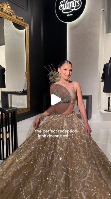 Sunny's Bridal Gallery on Instagram: "We can't get over this stunning glam reception look✨️
🥰 tag your bestie/sis who needs to wear this

Shop Seema Gujral at Sunny's Bridal - available in-store and online at shopsunnysbridal.com

HMUA: @versaillesstudio
Jewels: @mehar.motif
Model: @eva_wilson14
Styling: @suninablacksky

#bridallehenga #receptionlehenga #browngirl #desigirl #indianbride #punjabibride #receptionlook #weddingglam #receptionglam #sparkly #glam" Seema Gujral, Reception Lehenga, Bridal Gallery, Reception Look, Glam Wedding, Brown Girl, Bridal Lehenga, Indian Bride, Get Over It