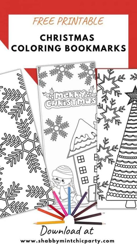 Winter Bookmarks, Christmas Party Printables, Free Printable Bookmarks, Christmas Bookmarks, Christmas Download, Free Printable Gifts, Winter And Christmas, Coloring Bookmarks, Party Printables Free