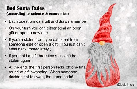 Game Gift Ideas, Secret Santa Game, Santa Games, Finals Gift, Swap Gifts, Bad Santa, Christmas Party Games, Novelty Mugs, The Numbers