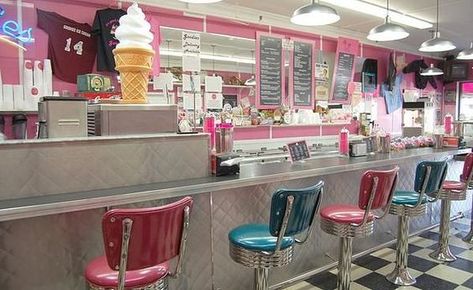 Unique Ice Cream, Old Fashioned Ice Cream, Cream Kitchen, Vintage Ice Cream, Retro Diner, American Diner, About Us Page, Soda Fountain, Ice Cream Parlor