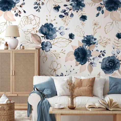 This Wallpaper item by FabbWallpaper has 63 favorites from Etsy shoppers. Ships from Turkey. Listed on May 5, 2024 Watercolor Floral Wallpaper, Blue Floral Wallpaper, White Background Wallpaper, Bathroom Decor Themes, Stick Wall Art, Peel And Stick Wall Mural, Wallpaper Accent Wall, Watercolor Blue, Butterfly Wall