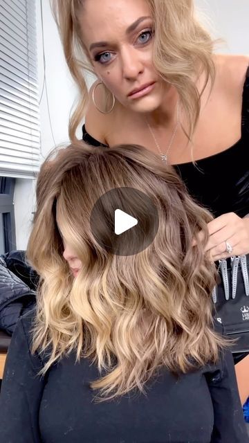 406K views · 9.9K likes | Ashlee Norman on Instagram: "More BTS from my recent trip to Germany 🇩🇪 for @schwarzkopfpro Formulas ⬇️ 

Transitioning a “Traditional Highlight” to a “Balayage” look using Interlocking Triangles like a Zipper 🤐

Technique: #paintinablanket 🤓

Step 1 : Isolate the Blonde you want to keep using conditioner or a Gentle lightener mixed with a low volume developer 

@schwarzkopfusa BlondeMe Precision Lightener 1:1.5 7vol

Step 2 : Add back a Base Color and Low-Light 

@schwarzkopfusa Vibrance 6-16 & 7-4 Roots and 7-4 & 8-64 Mids-Ends 

Step 3 : Gloss ( No Shadow Root Required !!! ) 

@schwarzkopfusa Vibrance 9-4 & 9.5-4 

Treatment 💦 @k18hair 

Want to learn the whole process? Comment below for links to In-Person with Guided-Hands-on or Online Education ⬇️ 

2024 Dark Roots And Light Ends, How To Add Volume To Hair Roots, Balayage Technique Step By Step, Root Shadow, Blonde Ends, Balayage Technique, Shadow Root, Schwarzkopf Professional, Dark Roots