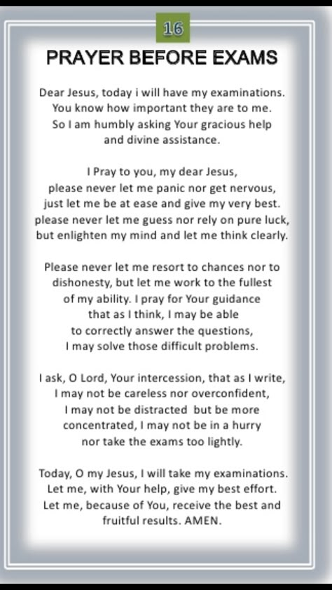 Prayers To Pass An Exam, Prayer Before Exams For Students, Prayer For Academic Success, Prayer For Exams Finals, Test Prayer, Prayer For Exam Success, Prayer Before Exam, Exam Prayer, Before Exam