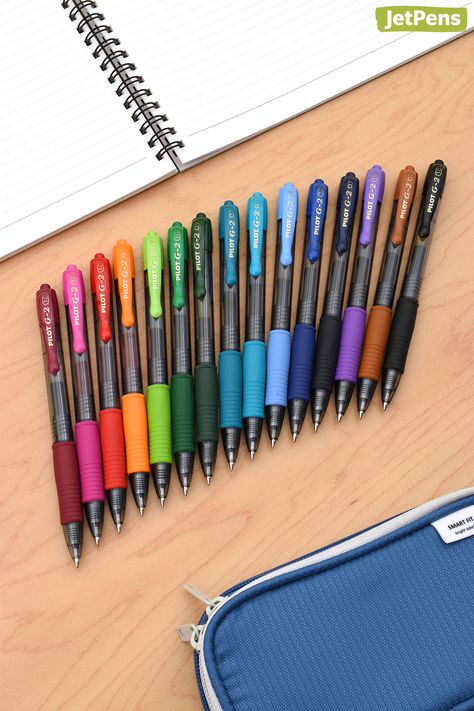 Pilot G2 Pens, Colorful Pens, Muji Pens, Pilot Pen, Stationery Obsession, Cute Stationary School Supplies, School Pens, Cute School Stationary, Fine Point Pens