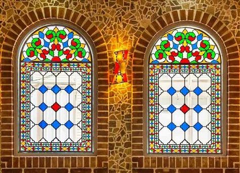 Persian Window, Iraqi Art, Persian Tiles, Yalda Night, Rooftop Patio Design, Isfahan Iran, Fake Window, Iranian Architecture, Persian Architecture