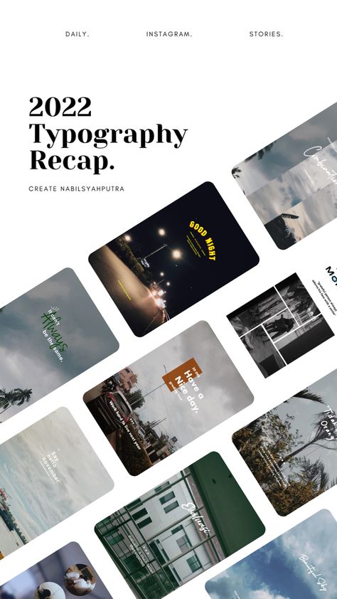 2022 Recap, Hello November, Say Hello, Work Hard, Typography, Instagram