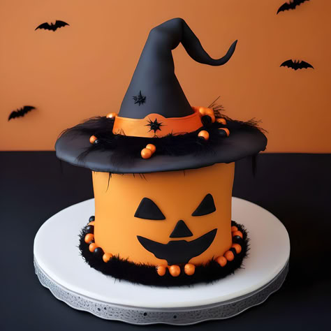 Witchy Birthday, Halloween Torte, Dessert Halloween, Halloween Cake Decorating, Mini Tortillas, Cute Baking, Halloween Cake, S Cake, Pumpkin Cupcakes