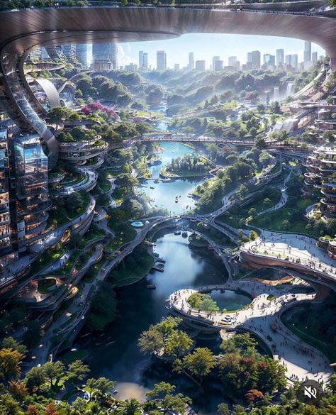 House Concept Art Interior, Fantasy House Concept Art, Fantasy House Concept, Futuristic City Utopia, Futuristic Architecture Future City, House Concept Art, Future Earth, Sci Fi Landscape, House Concept