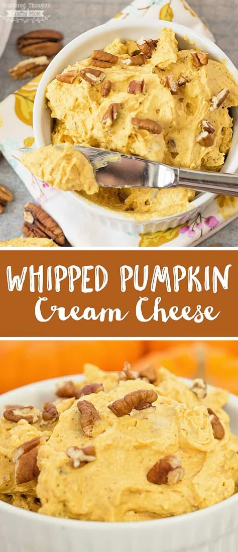 This Whipped Pumpkin Cream Cheese Recipe has all the flavors of fall and is the perfect topping for bagels, waffles and so much more! Cream Cheese Spread Recipes, Bagel Spread, Cheese Spread Recipes, Flavored Cream Cheeses, Whipped Pumpkin, Cream Cheese Recipe, Pumpkin Cream Cheese, Postre Keto, Bagel Cream Cheese