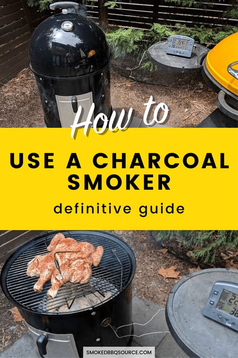 Charcoal Smoker Recipes, Smoker Cooking Times, Turkey Rubs, Bbq Techniques, Smoker Turkey, Cooking With Charcoal, Bbq Tips, Aluminum Foil Pans, Grill Meat