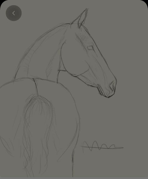 Horses Easy Drawing, Horse Drawing Ideas Easy, Easy Drawings Horse, Horse Sketch Easy, Horse Drawing Easy, Horse Sketch Art, Easy Horse Drawing, Horse Draw, Horse Drawing Tutorial