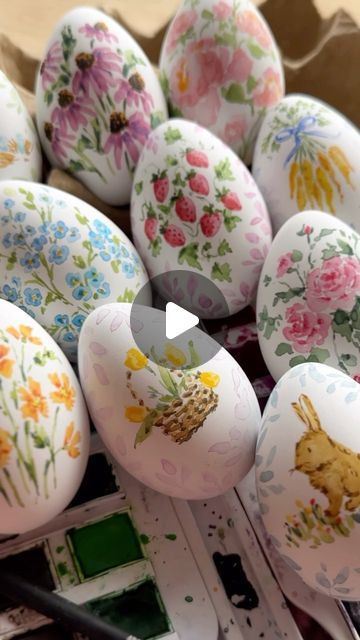 Kristin Van Leuven | Watercolor artist and instructor on Instagram: "Thank you for all the love over the last week! These watercolor egg designs have been so exciting to release 💕🥚  If you want to see the full length process of how I painted these faux eggs, check out the link in my bio for my YouTube channel.   A few things: These are faux eggs. They bounce like a ping pong ball but have a paper texture on the outside perfect for watercolor. I will link them again in my bio, but they are cheaper at Walmart if you have time to go search for them.   If you’re using watercolor on REAL eggs: It works just as well! I posted a reel a few days back showing watercolor on real egg shells, and in some ways it’s easier. I didn’t prep the surface, but I did blow the eggs out so I could keep the pre Egg Shell Painting, Watercolor Eggs, Pretty Shells, Egg Shell Art, Happy Painting, Ping Pong Balls, Peacock Painting, Watercolor Tutorials, Egg Designs