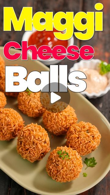 Cheese Maggi Recipe, Veg Starter Recipes, Cheese Balls Recipe, Maggi Noodles, Maggi Recipes, Veg Snacks, Cheese Ball Recipes, Cheese Balls, Starters Recipes