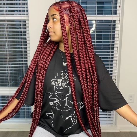 Hair Styles Quick, Braids Hairstyles For Black Women, Braided Hairstyles Box Braids, Mixed Girl Hairstyles, Hairstyles Box Braids, Two Braid Hairstyles, Big Box Braids, Big Braids, Big Box Braids Hairstyles