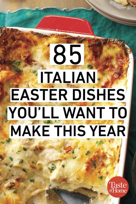 85 Italian Easter Dishes You'll Want to Make This Year Easter Recipes Dinner, Italian Easter Recipes, Easter Dinner Menus, Dinner Italian, Recipes Easter, Easter Side Dishes, Italian Easter, Easter Dishes, Easter Lunch