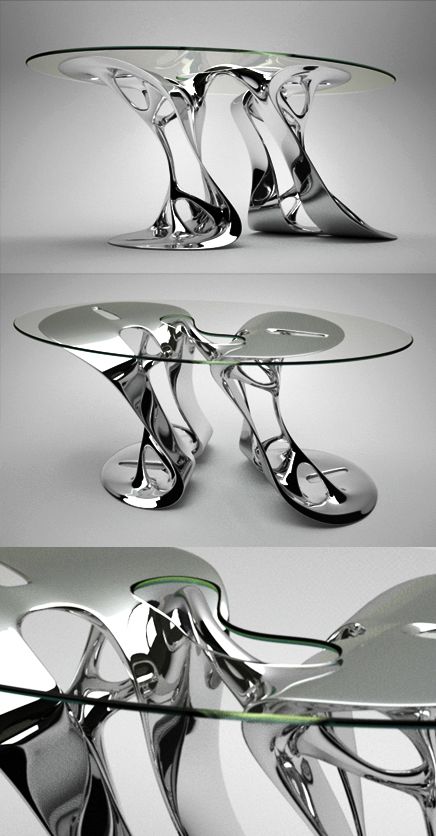 Futuristic Table, Futuristic Furniture Design, Futuristic Interior Design, Love Sculpture, Sculpture Table, Futuristic Furniture, Luxury Chairs, Generative Design, Futuristic Interior