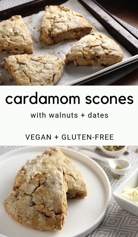 Cardamom Scones, Scones Vegan, Wallpaper Food, Vegan Scones, Gluten Free Scones, Dessert Aux Fruits, Desserts Vegan, Tofu Scramble, Gluten Free Breakfasts