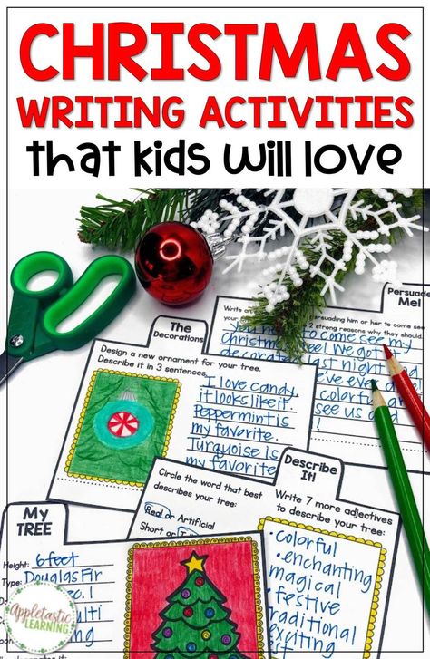 Writing does not have to be boring, long or tedious. In fact some of the best writing practice happens with short and engaged activities. Engage your elementary students with these fun Christmas writing activities. Students will work on persuasive writing, descriptive writing, how to writing and more. These Christmas themed mini-books are filled with fun writing opportunities. An easy way to add some holiday fun into your classroom. #ChristmasWriting #Elementary #TeachingIdeasforDecember Holiday Writing Activities 2nd Grade, Christmas Informational Writing, Christmas Writing Activities 3rd Grade, 2nd Grade Christmas Writing, Writing Activities Elementary, Free Christmas Writing Activities, Christmas Activities 3rd Grade, 4th Grade Christmas Activities, 3rd Grade Christmas Activities