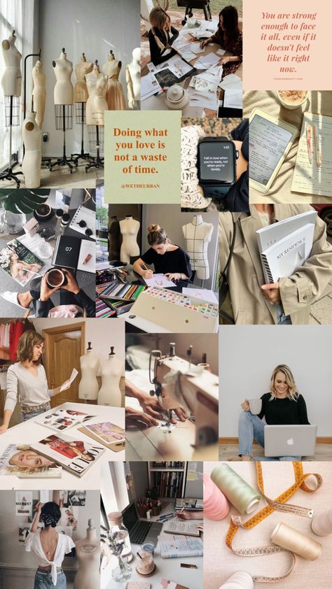 Fashion 
Collage 
Vision board
Goals Fashion Vision Board Ideas, Dream Job Mood Board, Fashion School Vision Board, Vision Board For Fashion Designer, Fashion Inspo Vision Board, Fashion Vision Board Aesthetic, Fashion Designer Aesthetics Vision Board, Fashion Design Vision Board, Sewing Vision Board