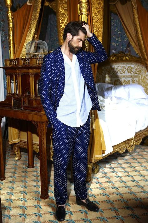 blue Casely Hayford, Mens Silk Pajamas, Luxe Lounge, Floral Trousers, Mens Sleepwear, Boring Clothes, Ralph Lauren Purple Label, Fashion And Style, Mens Outfitters