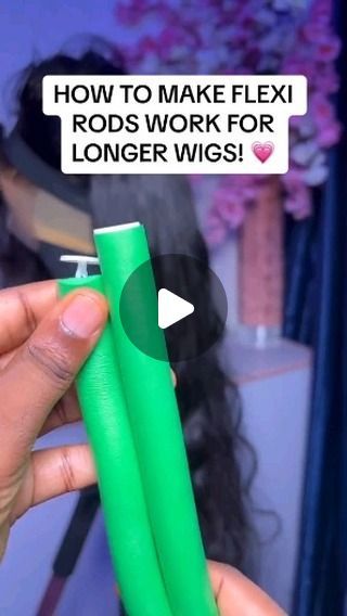 Luxury Hair in Lagos on Instagram: "How To Make Flexi Rods Work For Longer Wigs!  #wiginstall #wiginfluencer #wigtutorial #frontalinstall #howto #stepbystep #glareluxury #luxury #fullfrontal #wigs #frontalwig #frontalwigstyles #humanhairwig" Flexi Rod Curls On Wig, How To Use Flexi Rods, Hair Rods, Flexi Rods, Makeup Wishlist, Luxury Hair, Long Straight Hair, Long Wigs, Straight Wig