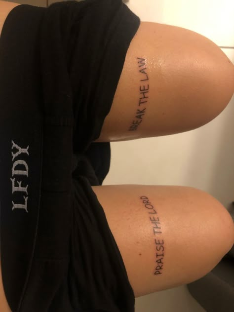 Knee tattoos Word Knee Tattoos, Back Of The Knee Tattoo, Knee Cap Tattoos Women, Knee Cap Tattoos, Above The Knee Tattoo Quote, Upper Knee Tattoo Women, Top Of Knee Tattoo, Above The Knee Tattoos Women, Above Knee Tattoos Women