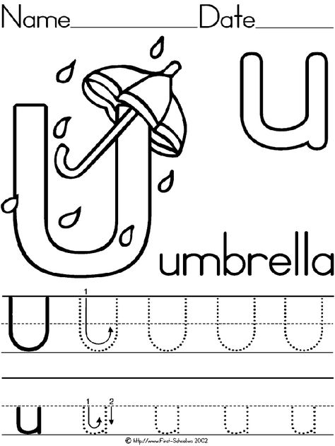 Letter U activities and printables at:  http://www.first-school.ws/activities/alpha/u/umbrella.htm Letter U Kindergarten, The Letter U Activities For Preschool, U Is For Umbrella Preschool, Letter U Activity For Preschoolers, Letter Uu Worksheets, Preschool Letter U Activities, Letter U Printable, U Is For Umbrella, Preschool Letter U