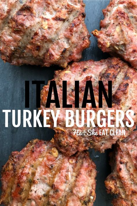 Clean Eating Recipe: Italian Homemade Turkey Burgers #eatclean #cleaneating #heandsheeatclean #recipe #turkey #burger #foodprep #healthy Burger Recipes Healthy, Turkey Burger Recipes Healthy, Homemade Turkey Burgers, Recipes Using Ground Turkey, Seasoned Turkey, Turkey Recipes Healthy, Best Turkey Burgers, Ground Turkey Recipes Healthy, Clean Eating Recipe